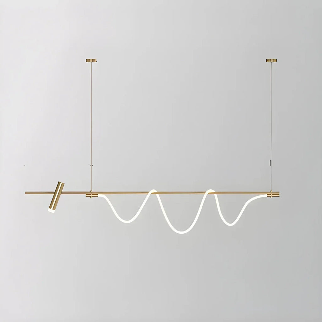 Moderne lange Pendelleuchte mit Spotlights | Desfino