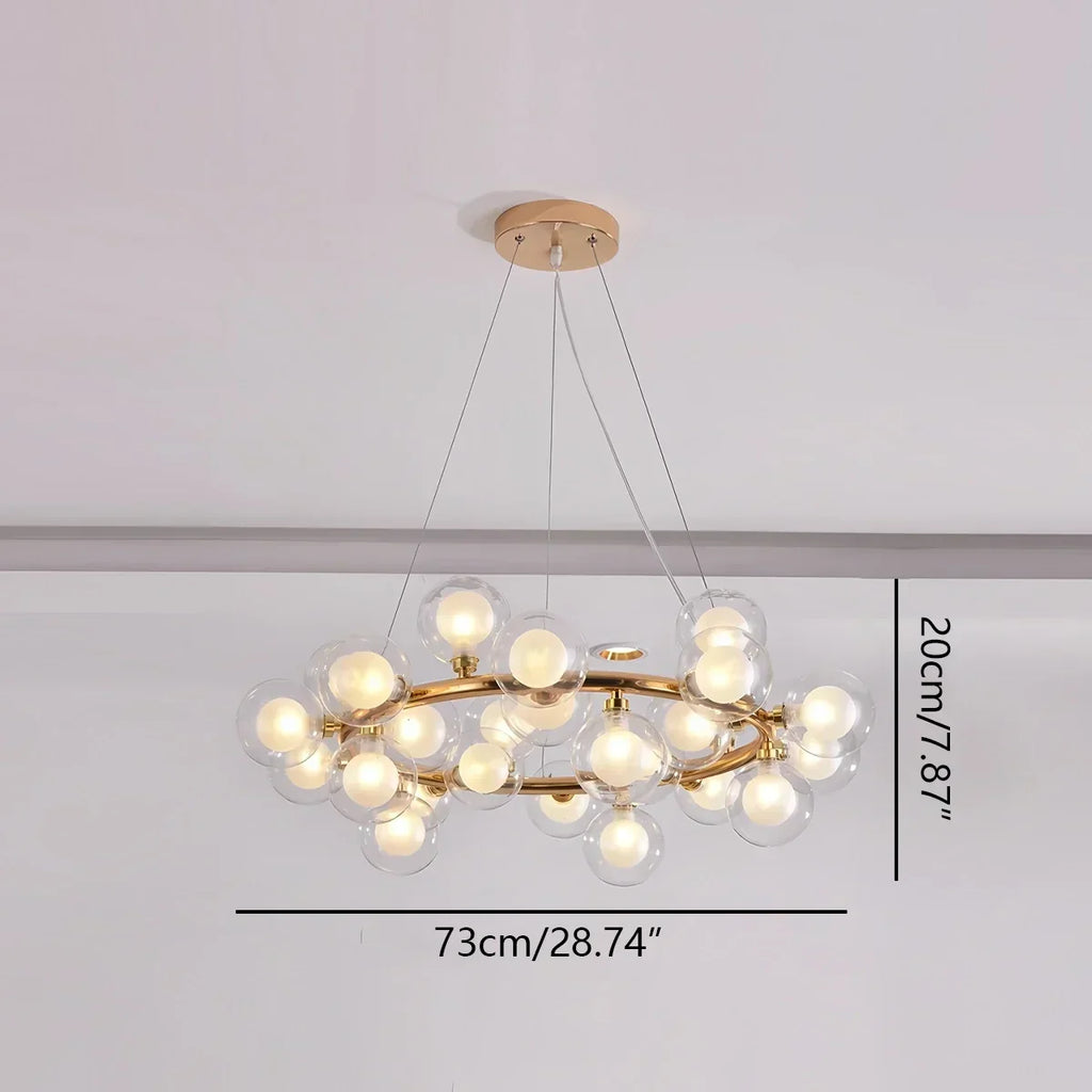 Nur Bubble Glass Chandelier for Living Room | Desfino