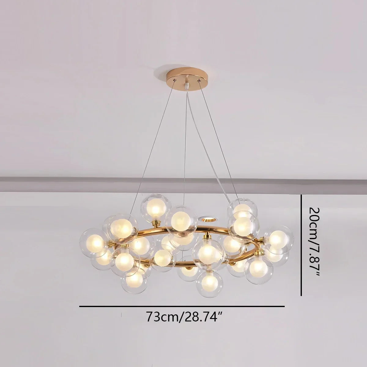 Nur Bubble Glass Chandelier for Living Room | Desfino