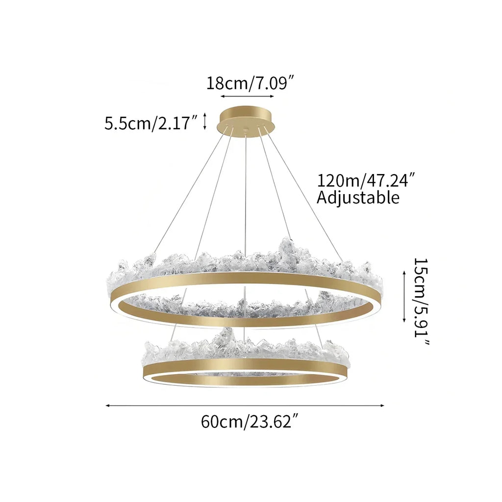 Modern Light Luxury Iceberg Chandelier | Desfino