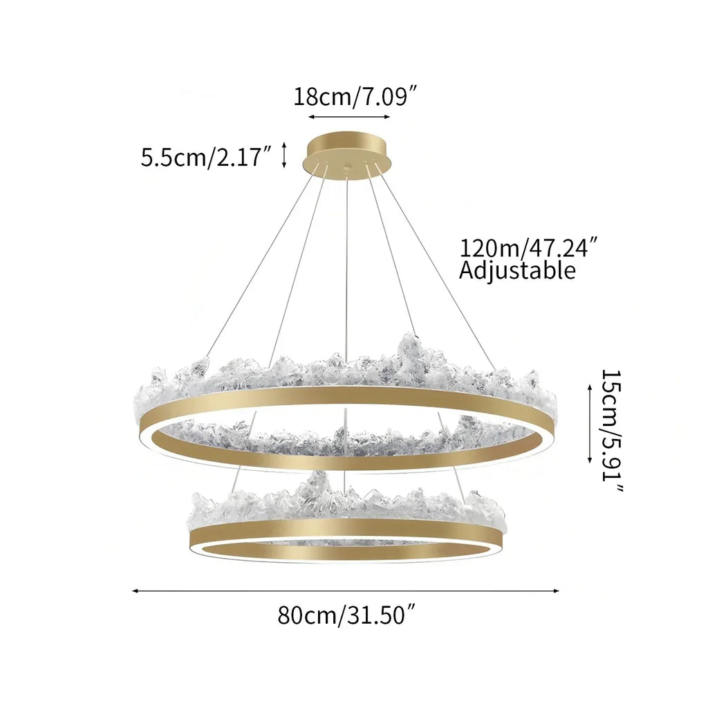 Modern Light Luxury Iceberg Chandelier | Desfino