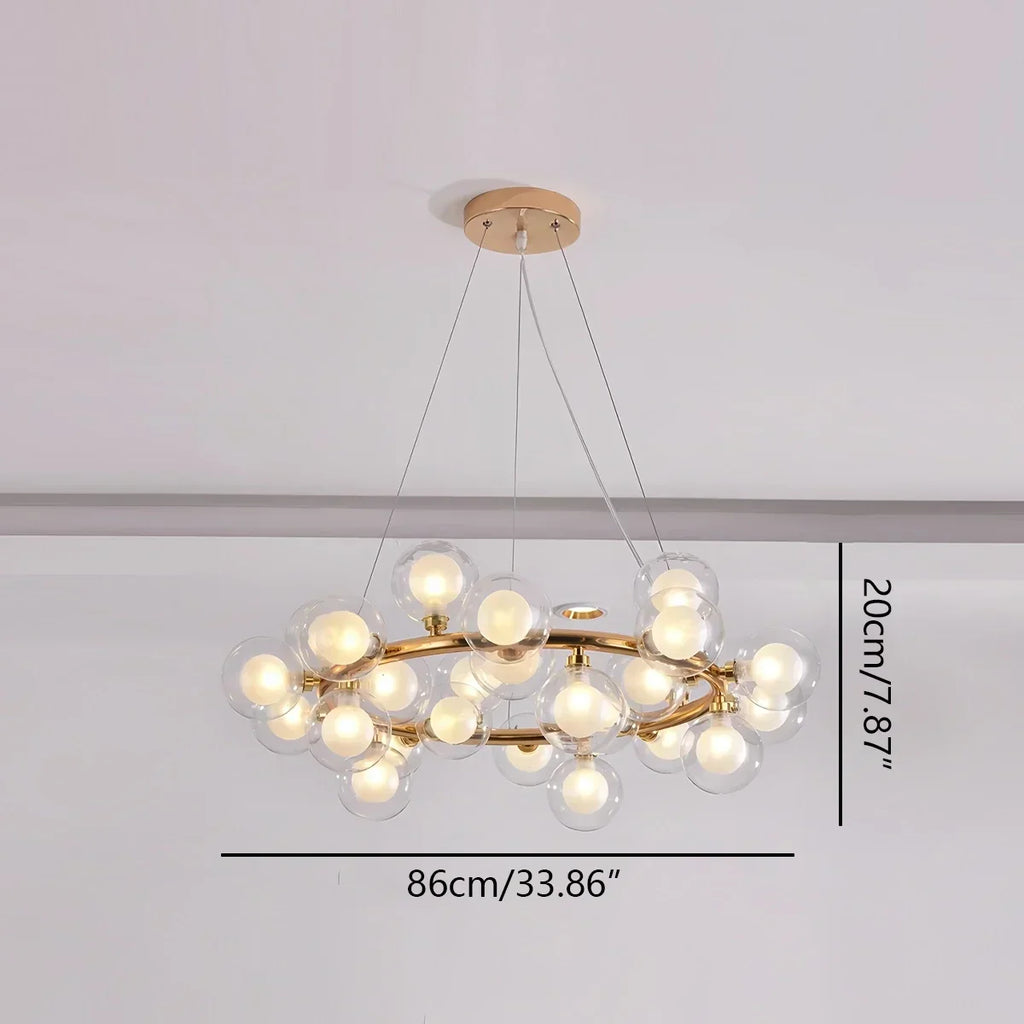 Nur Bubble Glass Chandelier for Living Room | Desfino