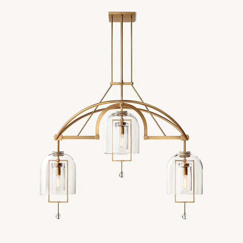 Bell Glass Chandelier for Living Room | Desfino