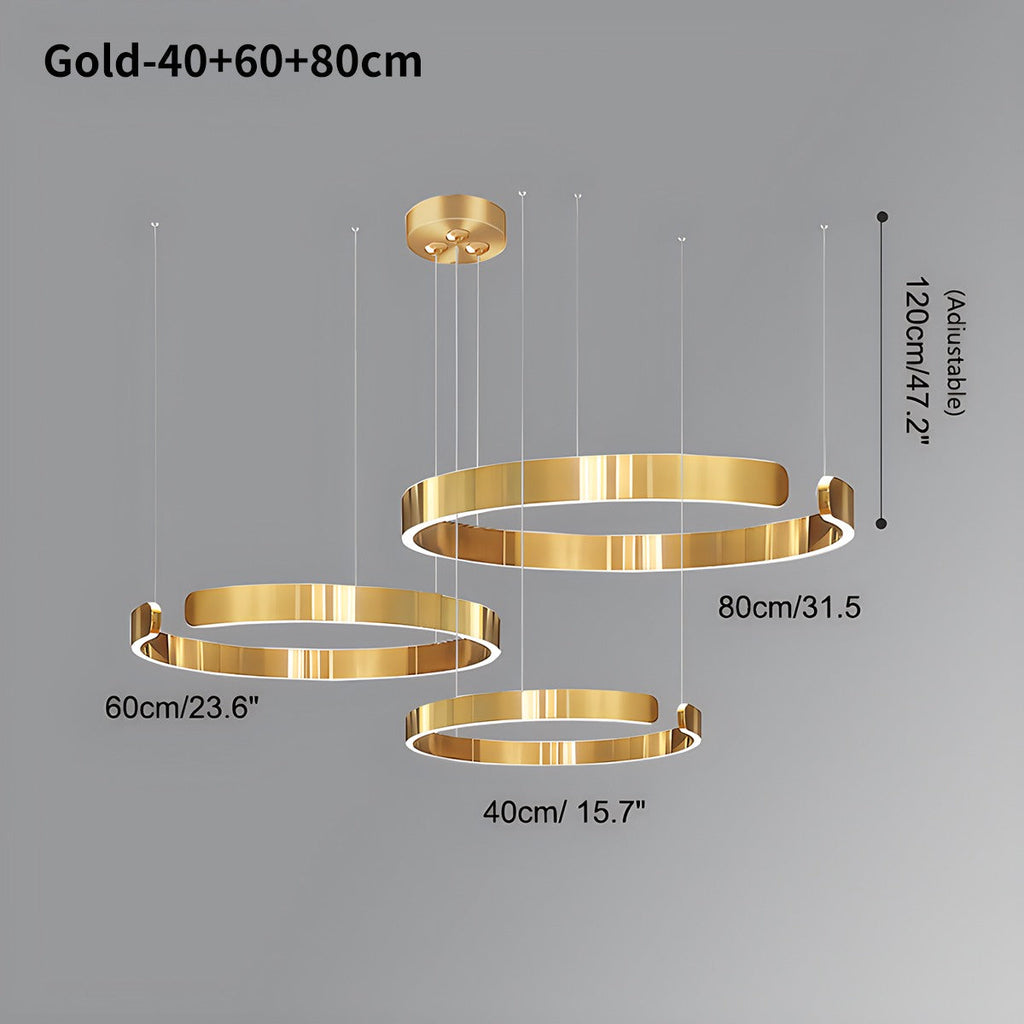 Moderner LED-Ring-Kronleuchter für das Wohnzimmer | Desfino