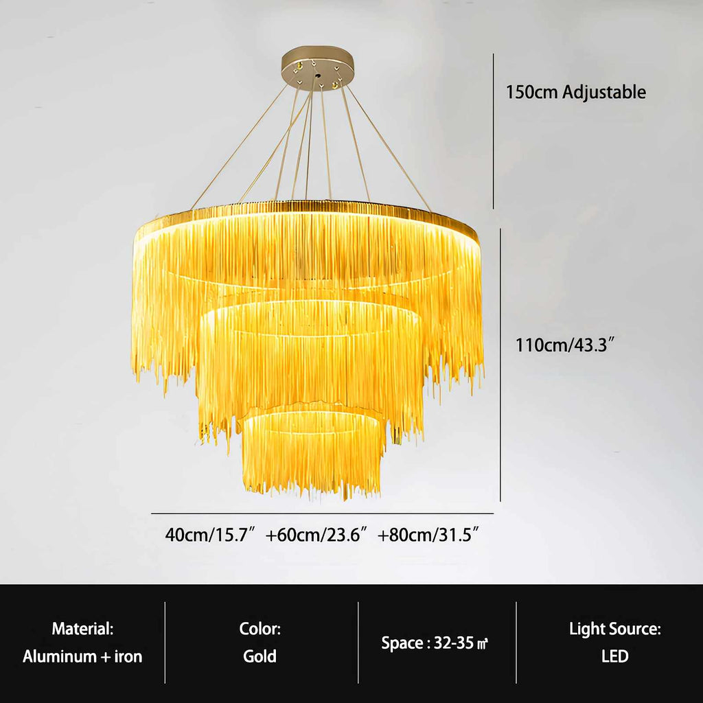 Moderner Kronleuchter mit Quasten im Art-déco-Stil | Desfino