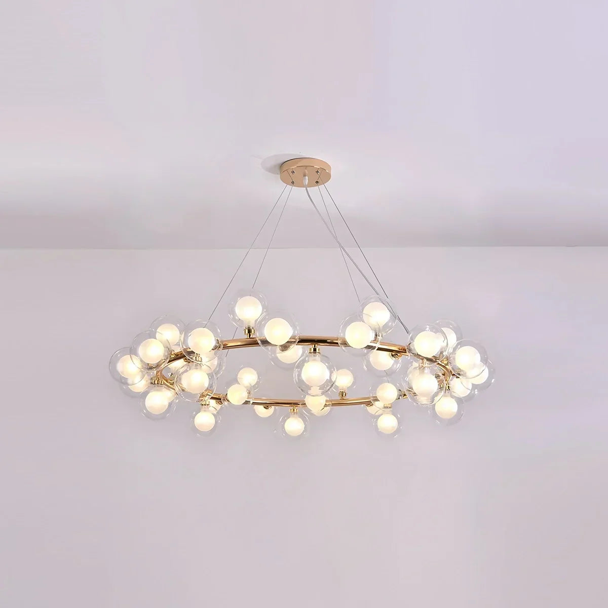 Nur Bubble Glass Chandelier for Living Room | Desfino