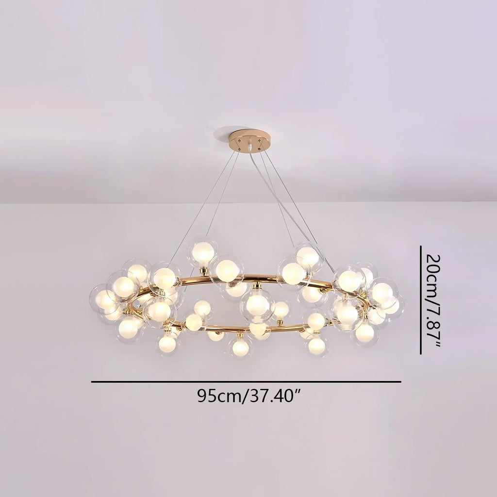 Nur Bubble Glass Chandelier for Living Room | Desfino