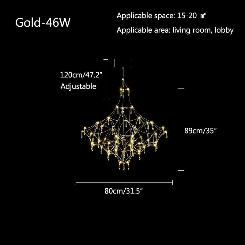 Adjustable Large Creativity Crystal Chandelier | Desfino