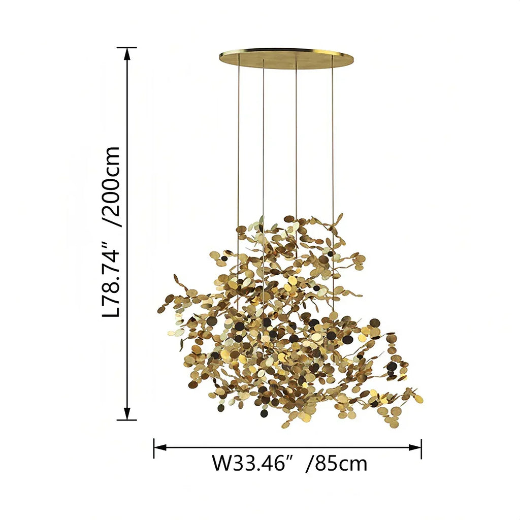 Argent/Gold Cloud Multi Pendant Chandelier | Desfino
