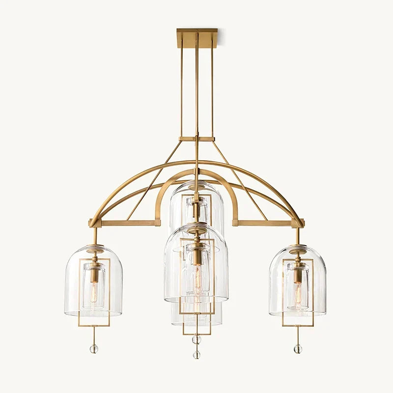Bell Glass Chandelier for Living Room | Desfino