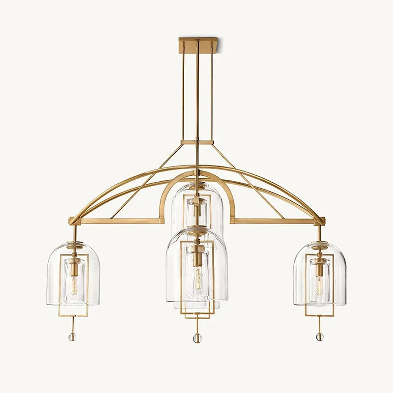 Bell Glass Chandelier for Living Room | Desfino