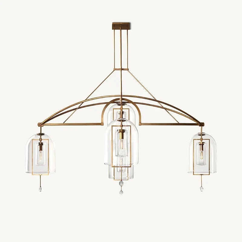 Bell Glass Chandelier for Living Room | Desfino
