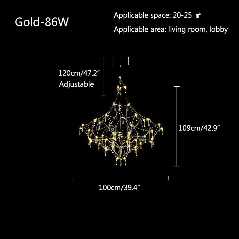 Adjustable Large Creativity Crystal Chandelier | Desfino