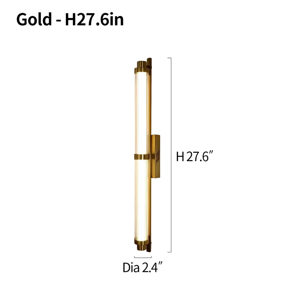 Modern Stainless Steel Glass Tube Wall Sconce | Desfino