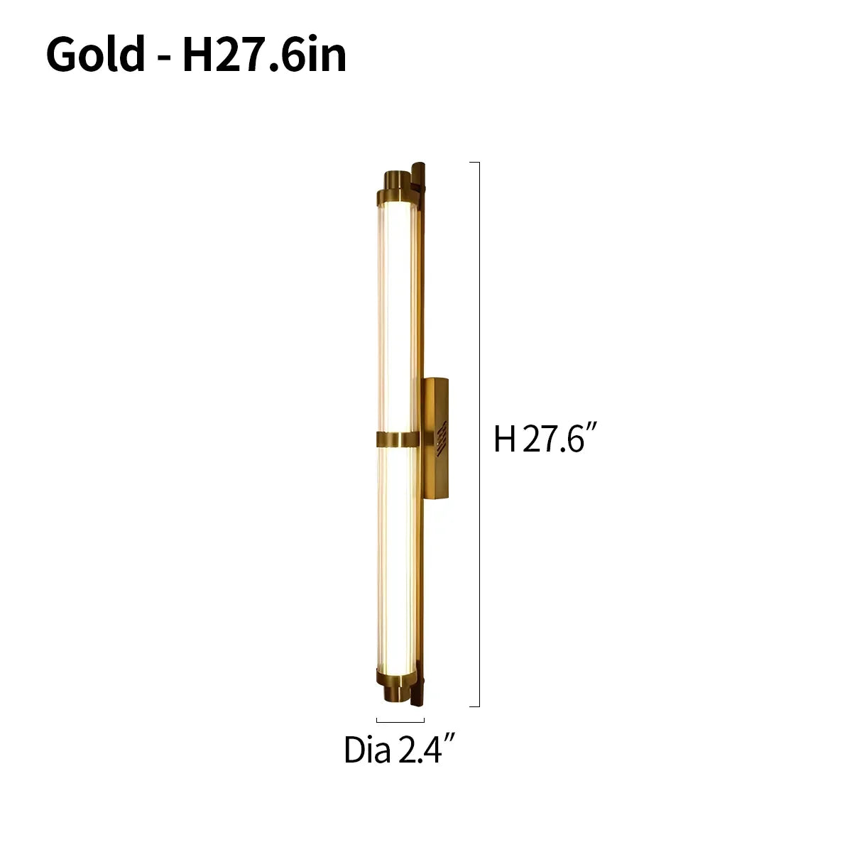Modern Stainless Steel Glass Tube Wall Sconce | Desfino