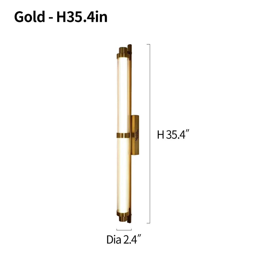Modern Stainless Steel Glass Tube Wall Sconce | Desfino