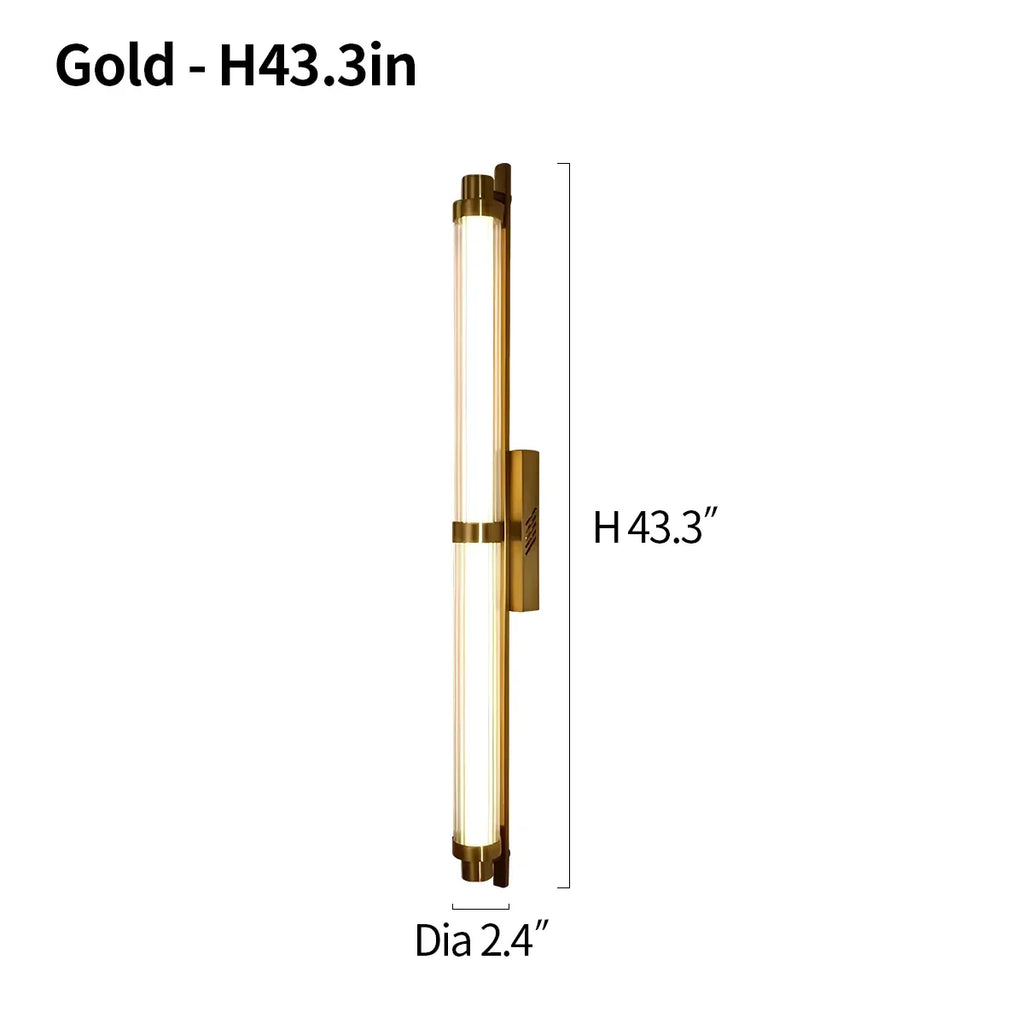 Modern Stainless Steel Glass Tube Wall Sconce | Desfino