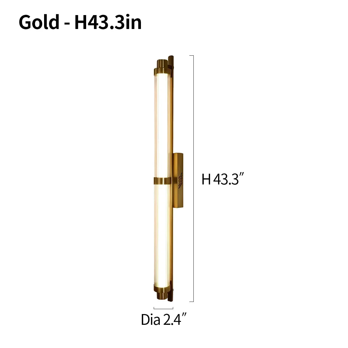 Modern Stainless Steel Glass Tube Wall Sconce | Desfino