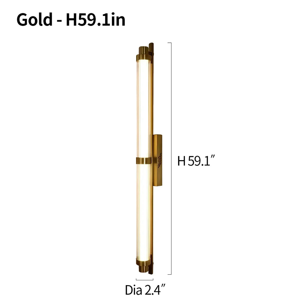 Modern Stainless Steel Glass Tube Wall Sconce | Desfino