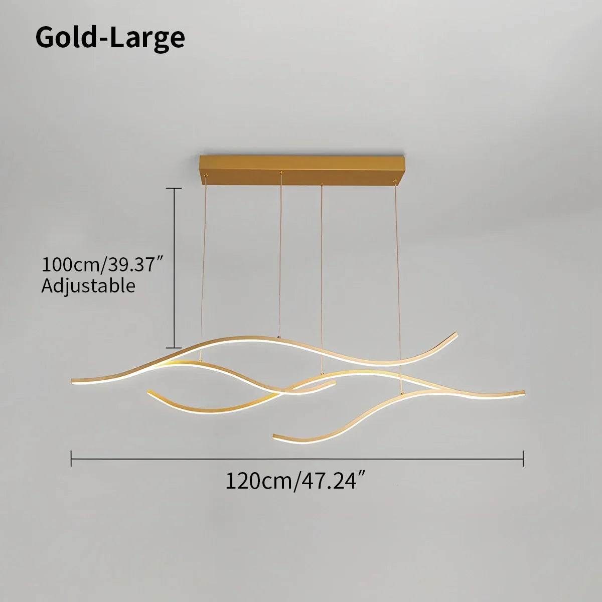 Moderne hängende Pendelleuchte in Wellenform | Desfino