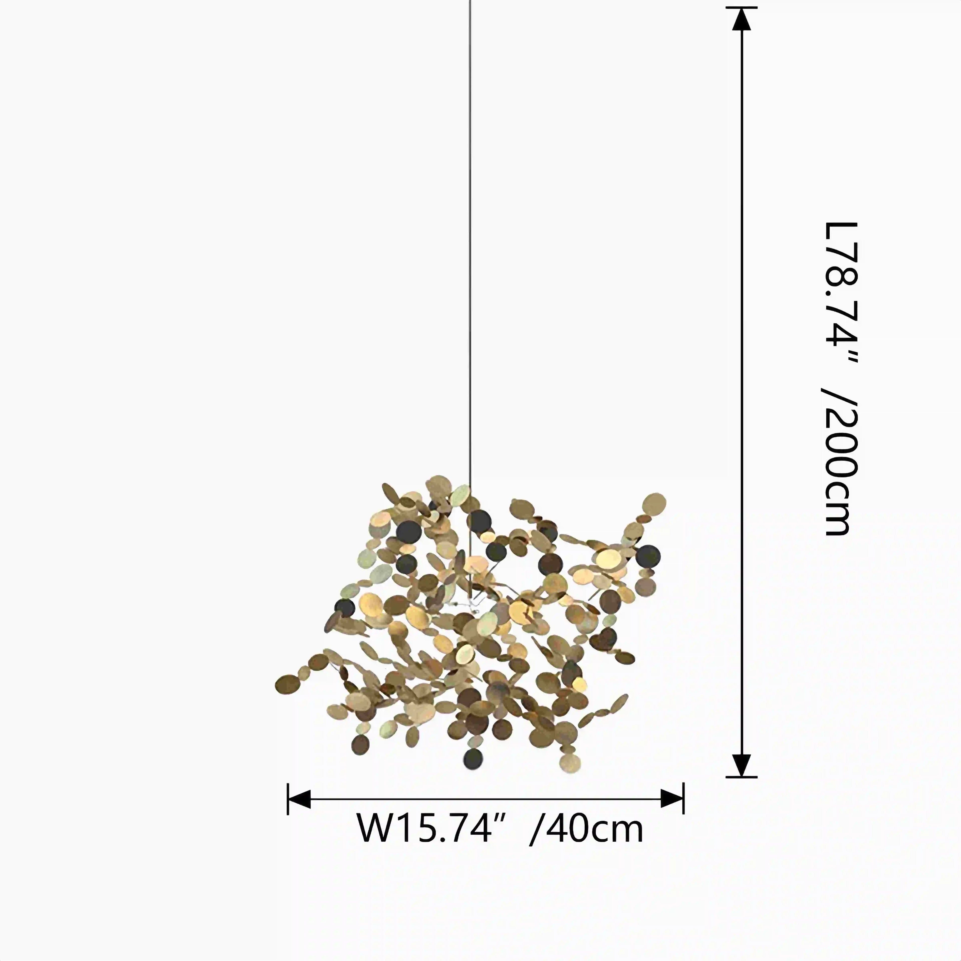 Argent/Gold Cloud Multi Pendant Chandelier | Desfino