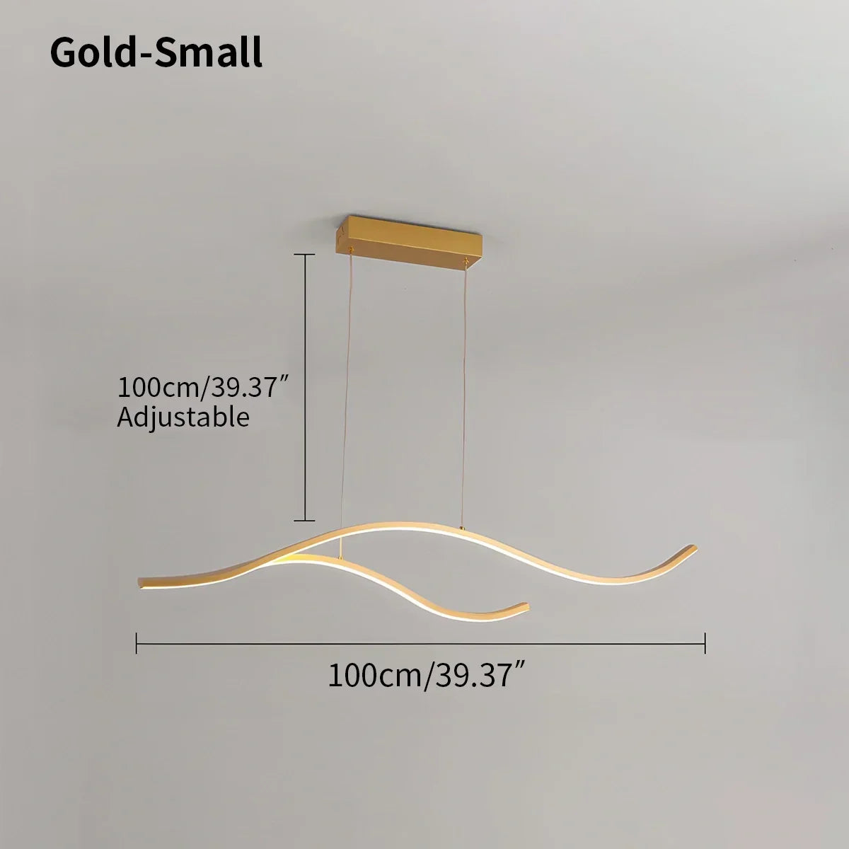 Moderne hängende Pendelleuchte in Wellenform | Desfino
