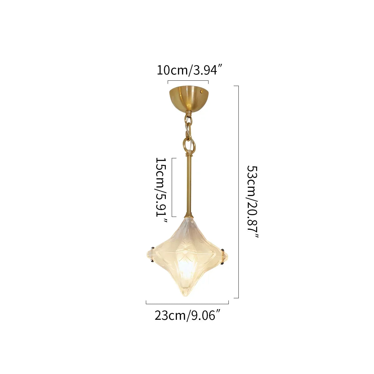 French Murano Star Glass Pendant Light | Desfino