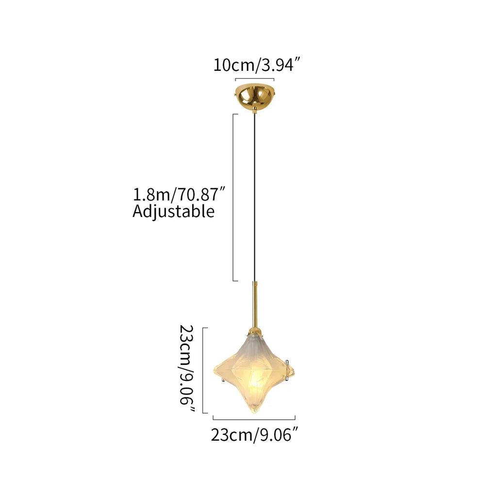 French Murano Star Glass Pendant Light | Desfino