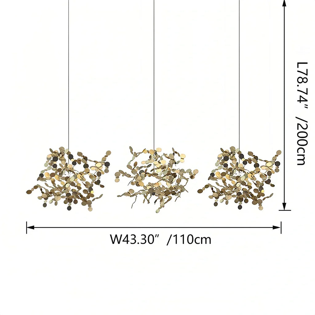 Argent/Gold Cloud Multi Pendant Chandelier | Desfino