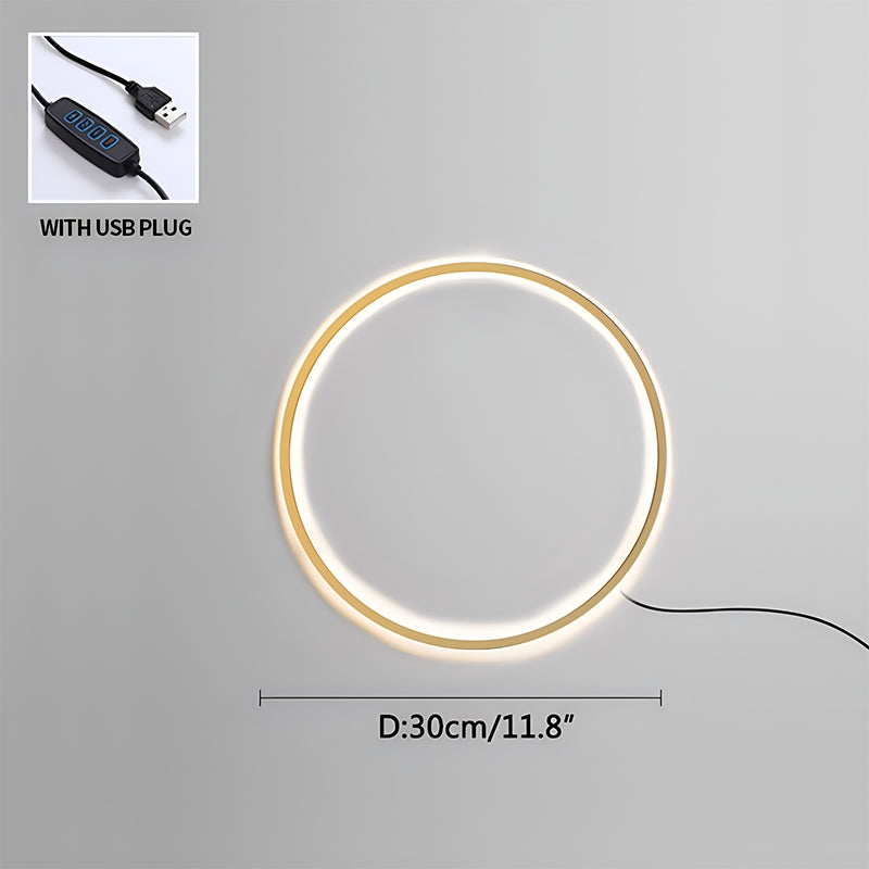 Round Ring LED Wall Lamp for Living Room | Desfino