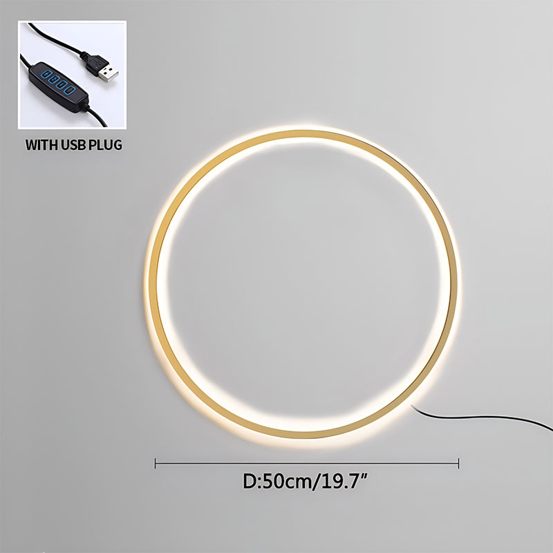 Round Ring LED Wall Lamp for Living Room | Desfino
