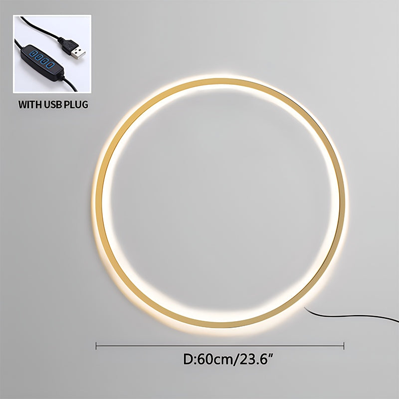 Round Ring LED Wall Lamp for Living Room | Desfino