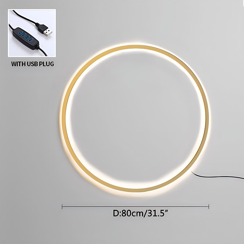 Round Ring LED Wall Lamp for Living Room | Desfino