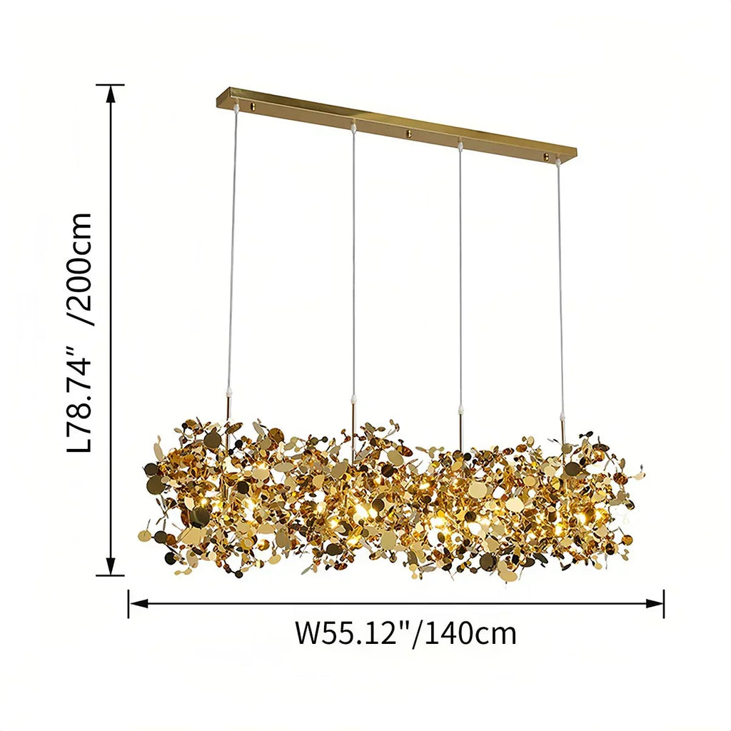 Argent/Gold Cloud Multi Pendant Chandelier | Desfino