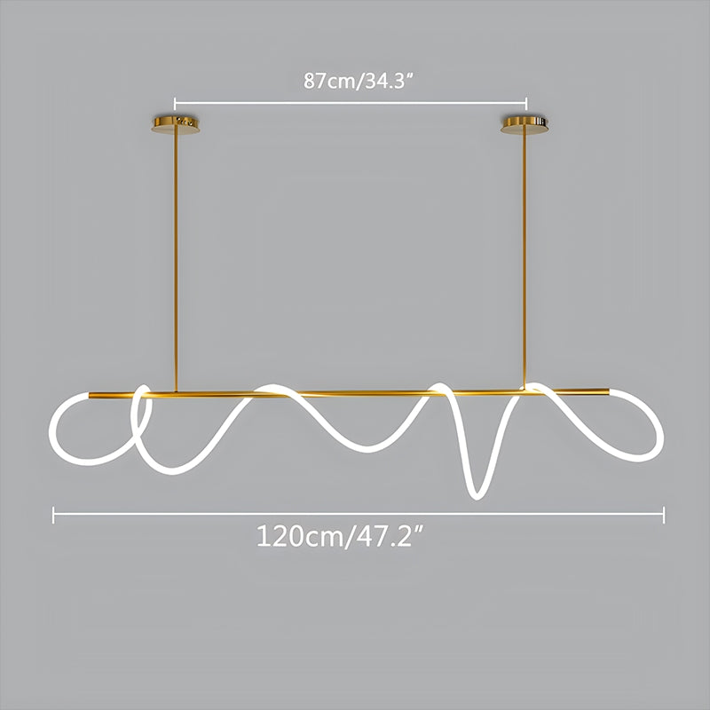 Moderne LED-Pendelleuchte mit langem Kabel für das Esszimmer | Desfino