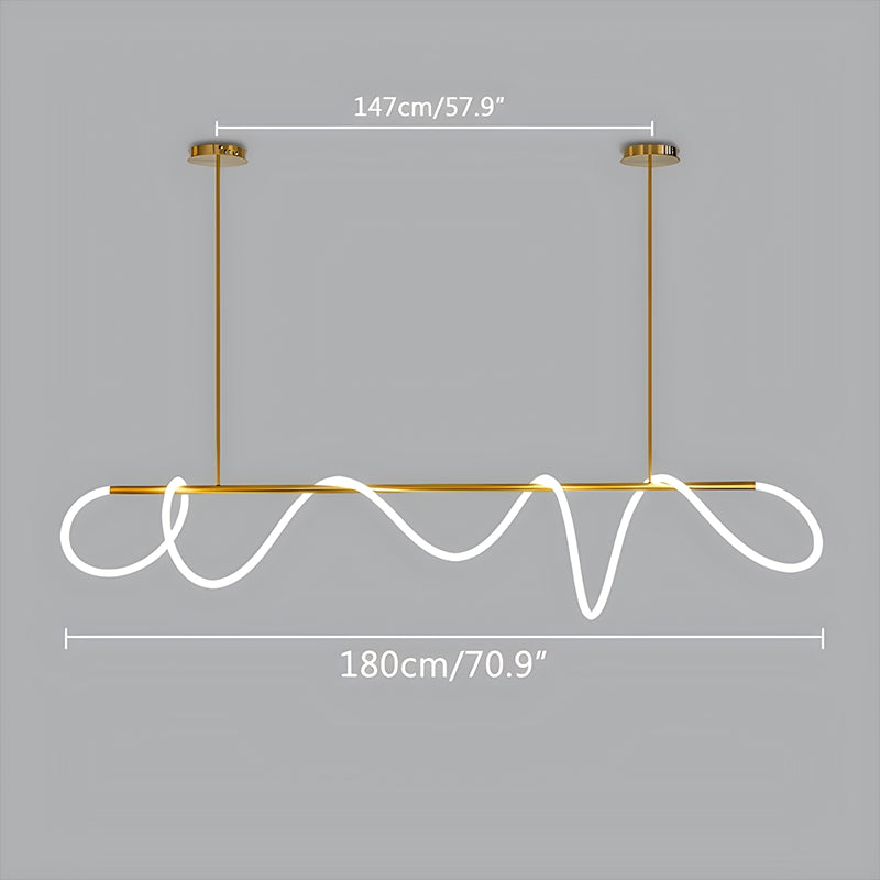 Moderne LED-Pendelleuchte mit langem Kabel für das Esszimmer | Desfino