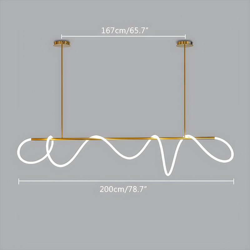 Moderne LED-Pendelleuchte mit langem Kabel für das Esszimmer | Desfino