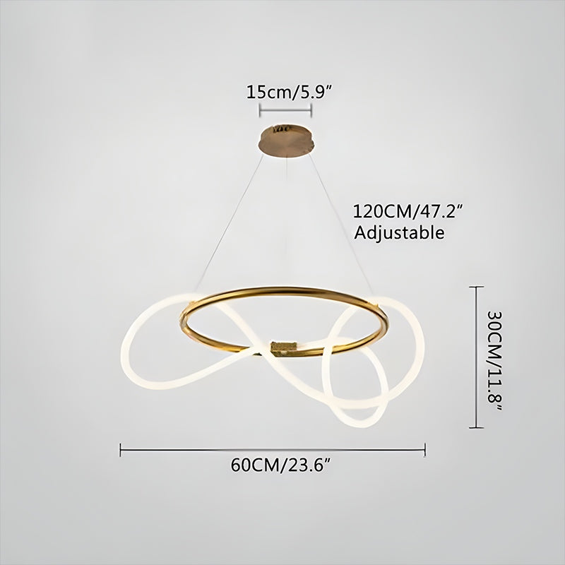 Moderne LED-Pendelleuchte mit langem Kabel für das Esszimmer | Desfino