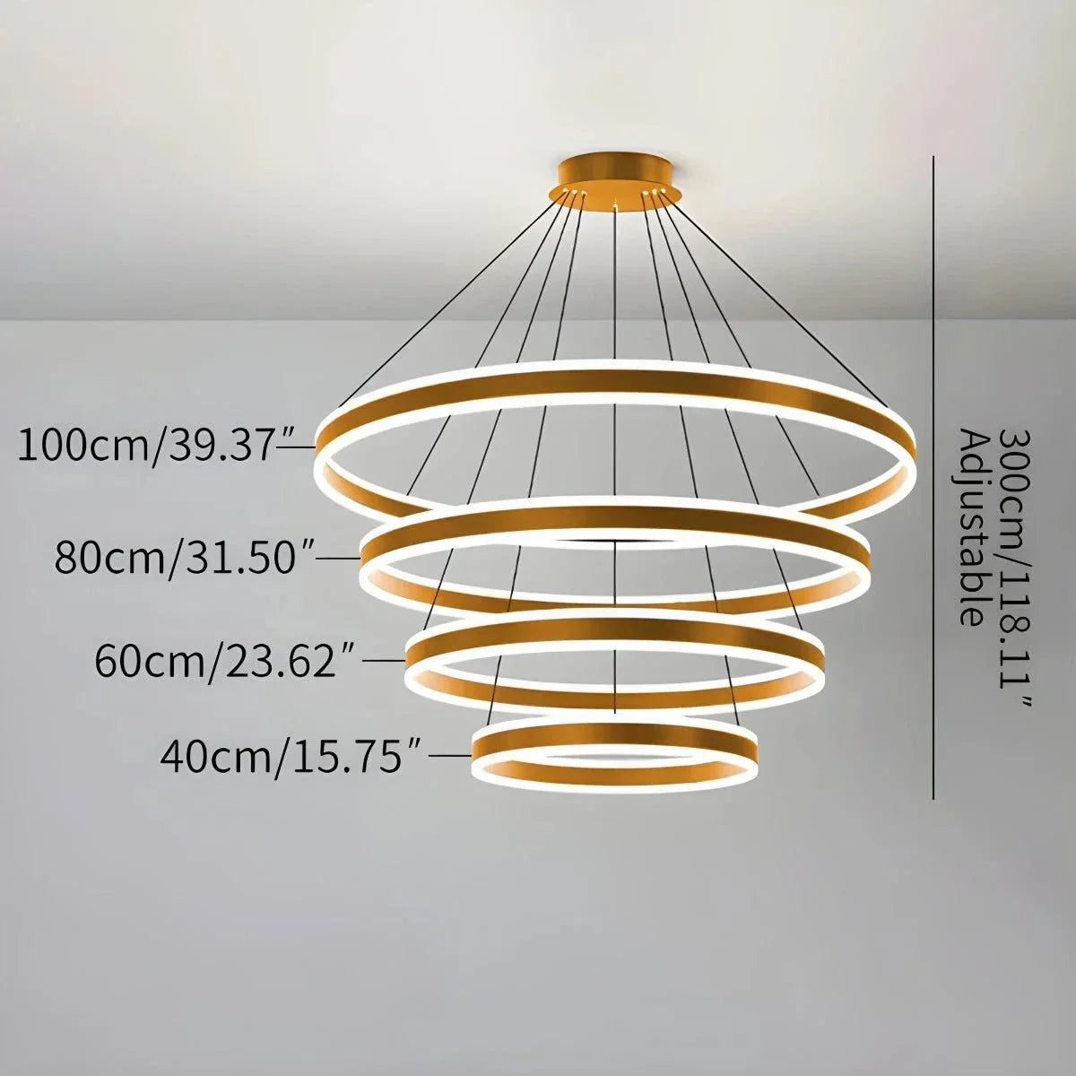 Circle Layered Living Room Chandelier | Desfino