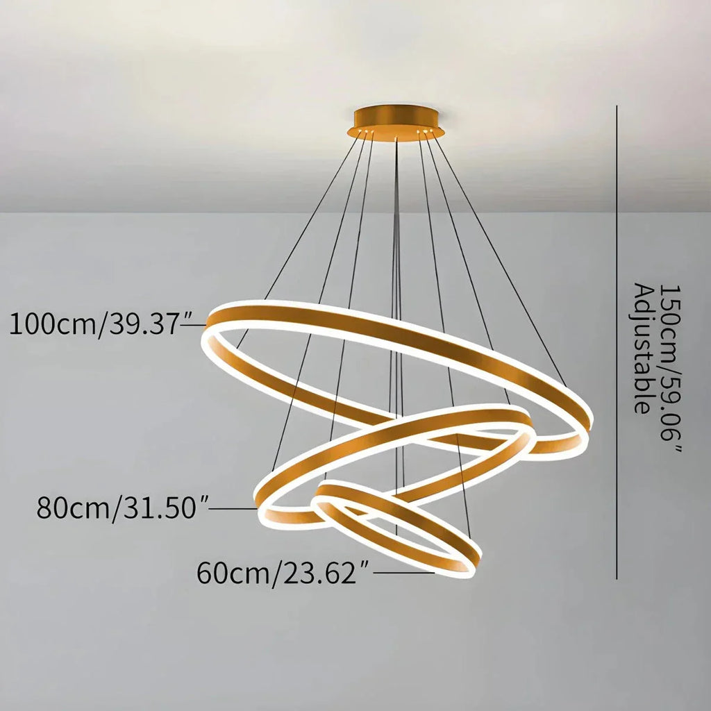 Circle Layered Living Room Chandelier | Desfino