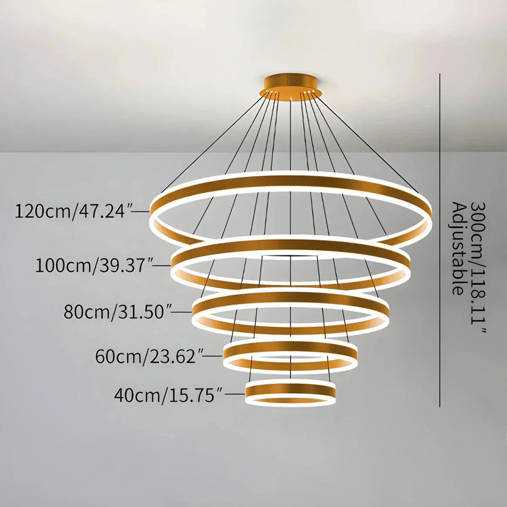 Circle Layered Living Room Chandelier | Desfino