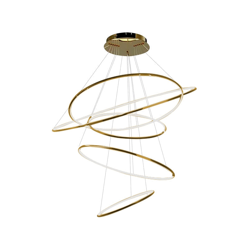 Large Tiered Ring Foyer Chandelier | Desfino