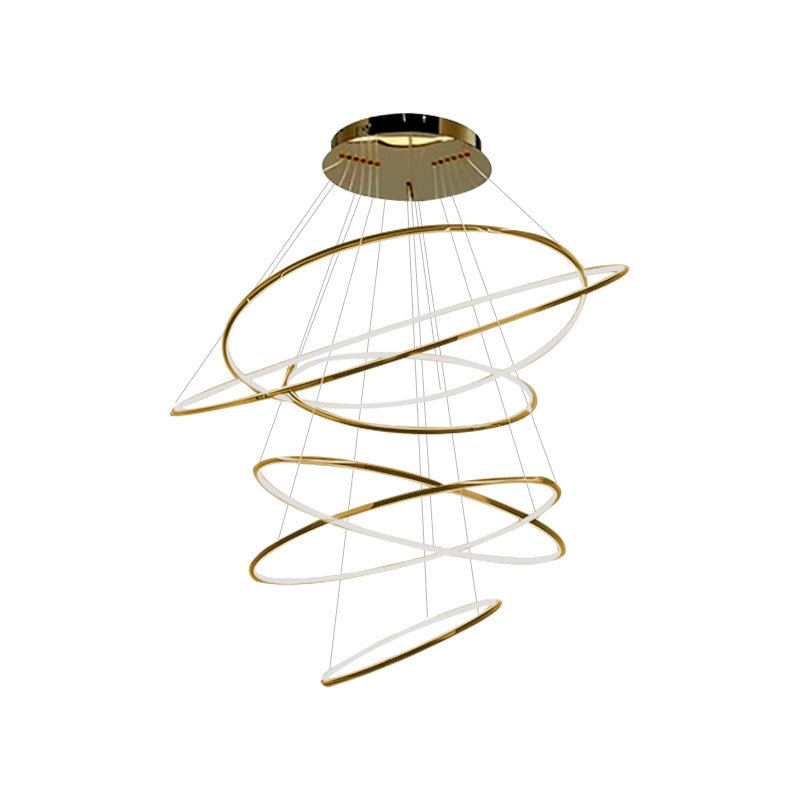 Large Tiered Ring Foyer Chandelier | Desfino