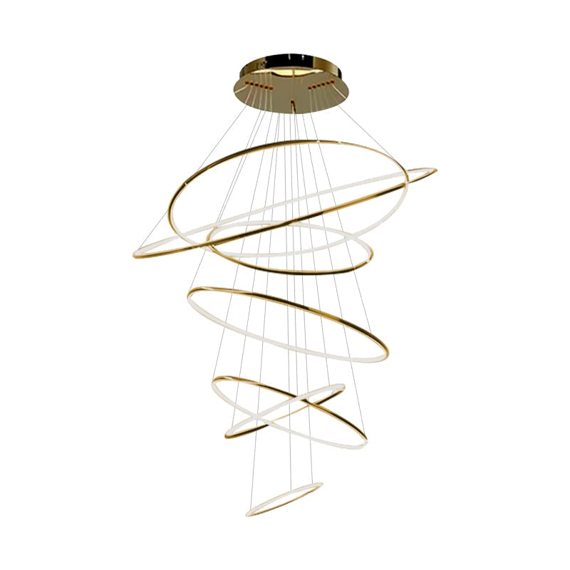 Large Tiered Ring Foyer Chandelier | Desfino