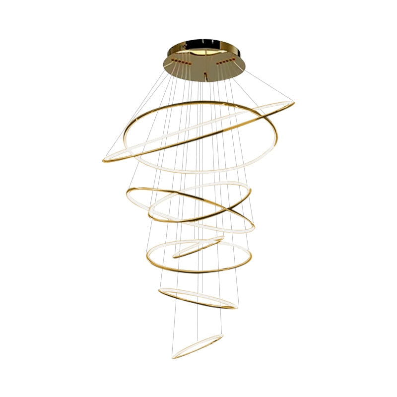 Large Tiered Ring Foyer Chandelier | Desfino