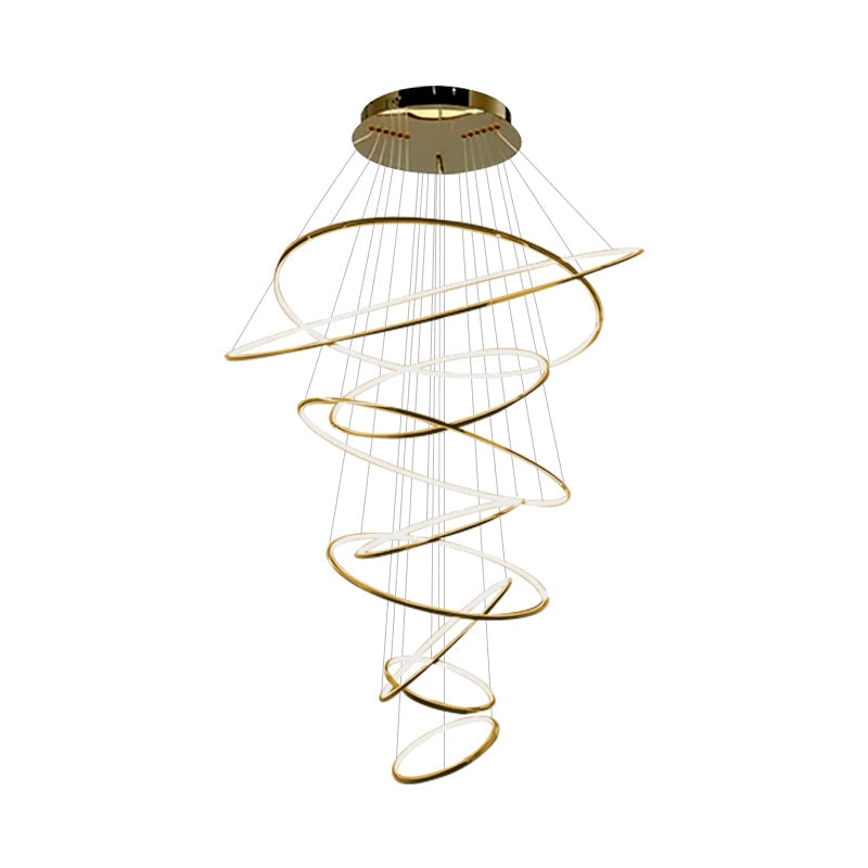 Large Tiered Ring Foyer Chandelier | Desfino
