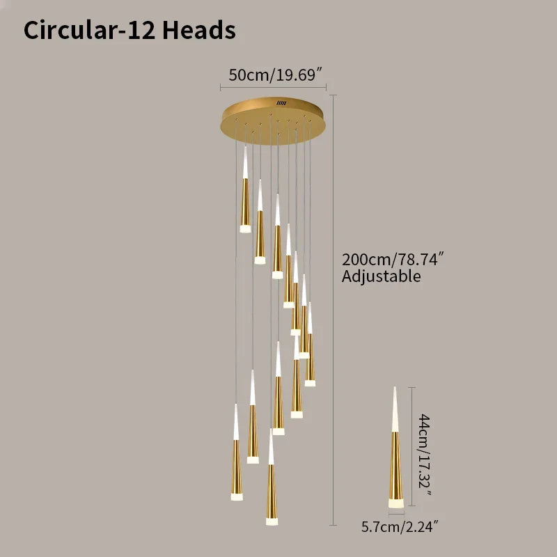 Meteor Shower Chandelier for Staircase | Desfino
