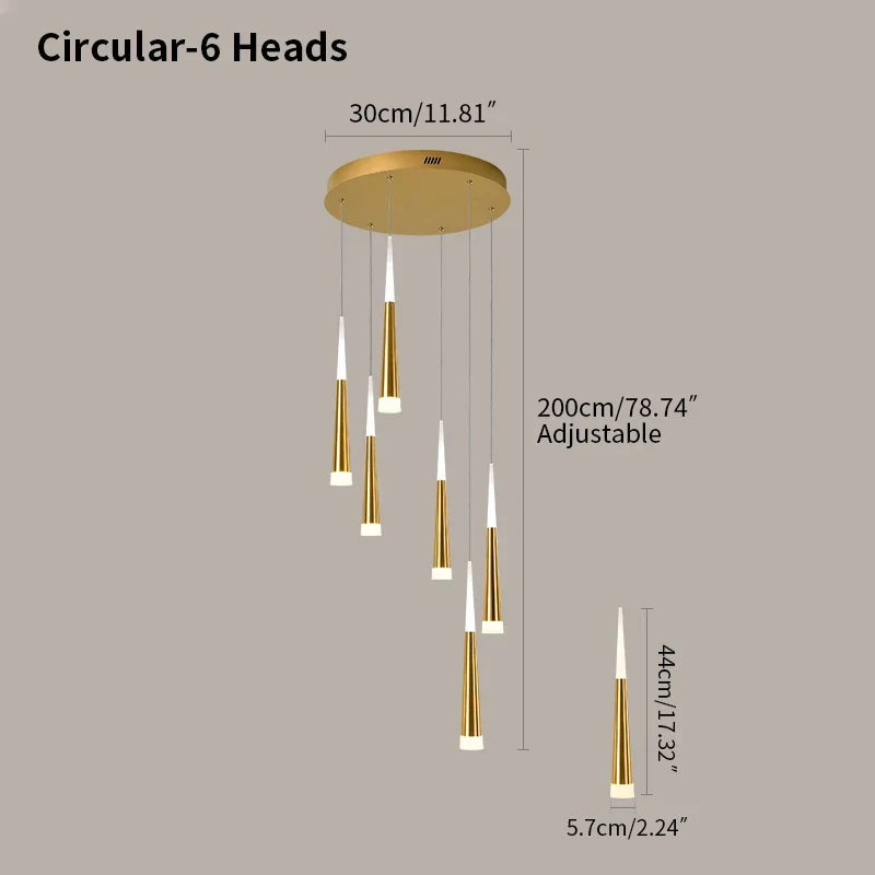 Meteor Shower Chandelier for Staircase | Desfino