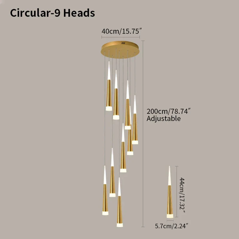 Meteor Shower Chandelier for Staircase | Desfino
