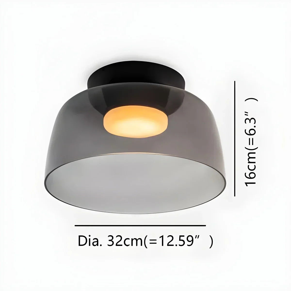 Colored Glass Ceiling Light for Bedroom | Desfino